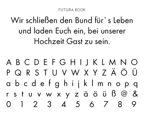Schriftmuster: Futura book