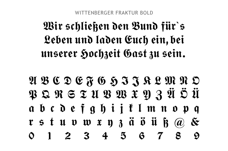 Schriftmuster: Wittenberger-fraktur-bold